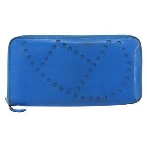 Hermes Evelyne Long Wallet Bleu Hydra